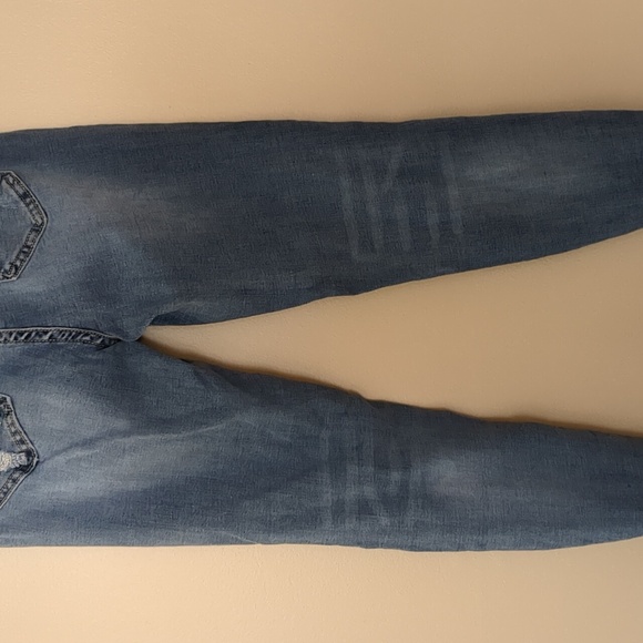 24 William Rast Jeans Distressed Frayed Raw Hem Blue Denim - Picture 11 of 17